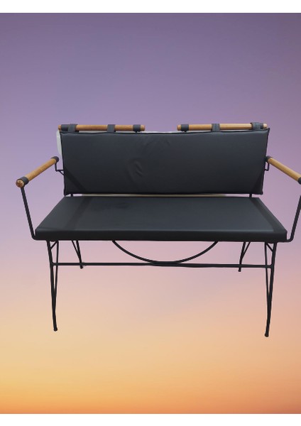 Sandalye ST BENC PENYEZ Klasik Model Metal Siyah fırın mat Kiremit Balkon-Bahçe fiyatları