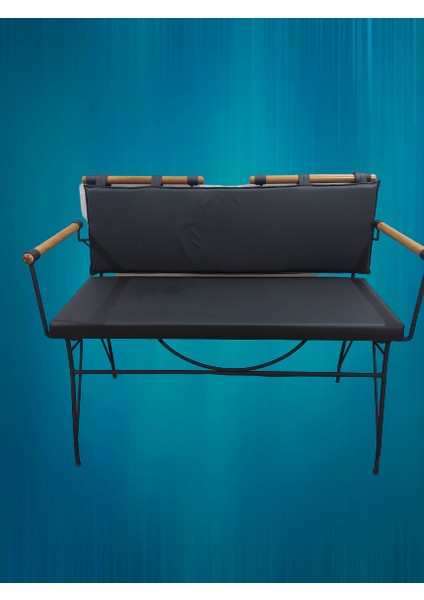 Sandalye ST BENC PENYEZ Klasik Model Metal Siyah fırın mat Kiremit Balkon-Bahçe modelleri