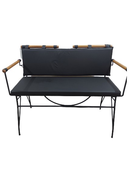 Sandalye ST BENC PENYEZ Klasik Model Metal Siyah fırın mat Kiremit Balkon-Bahçe fırsatları