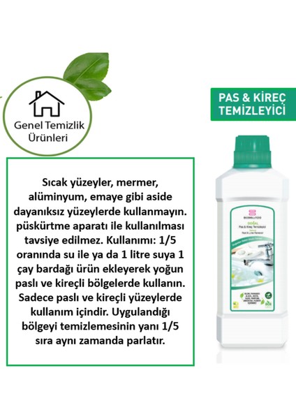 Pas & Kireç Temizleyici 750 ml