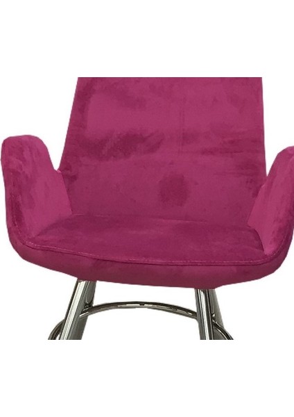 Sandalye ST MAKİ Kollu Krem Model Dökme Sünger Metal Nikelaj Babyfac kumaş Elyapı modelleri