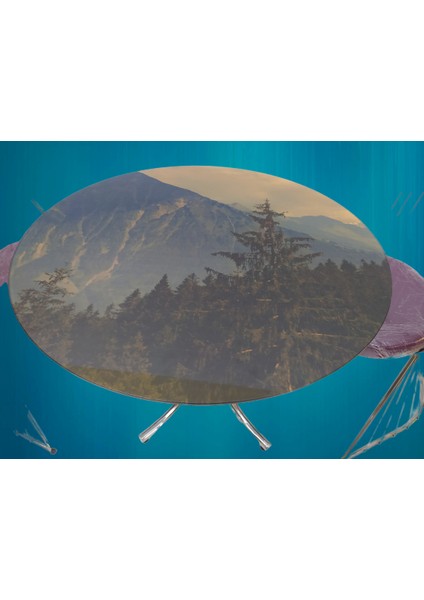 Masa Tel Sandalye Model Takım Metal Çelik Nikelaj Ayak Japon Temper Kırılmaz Manzara Cam El Yapım