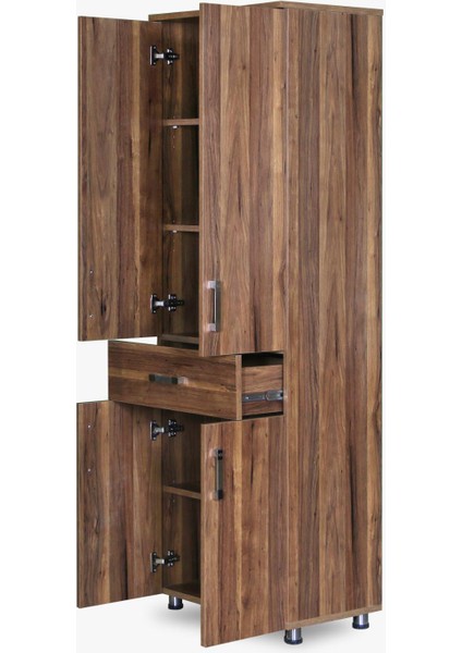 Çok Amaçlı Dolap Ceviz 180 cm Hard Parlak Suntalem El Yapım