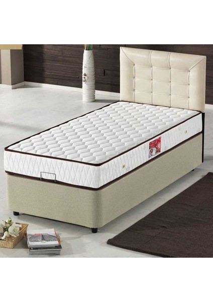 Baza-Başlık Standart Silinir Model Deri Başlık Metal Fırın Boya Soft Ortopedik YATAK90*190 El Yapım