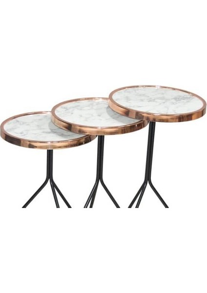 Bengi Brc Olimpik Zigon Sehpa 1074 Beyaz Mermer Desenli Parlak Pirinç Kaplama El Yapım fiyatları