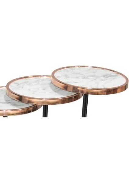 Bengi Brc Olimpik Zigon Sehpa 1074 Beyaz Mermer Desenli Parlak Pirinç Kaplama El Yapım modelleri