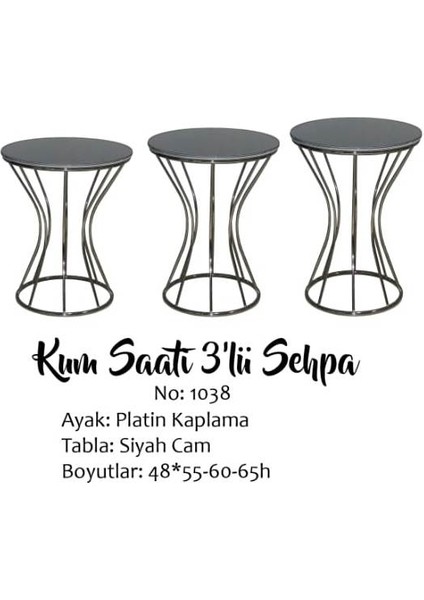 Zigon Kumsaat Brc Model Düz Siyah Desen Metal Çelik Platin Renk Kaplama E Yapım
