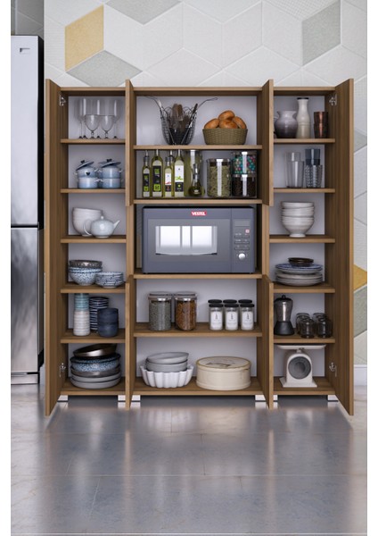 Azura Çok Amaçlı Dolap Büyük Kapaklı Bölmeli Erzak Dolabı fiyatları