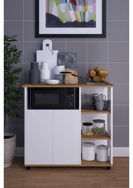 Azura Çok Amaçlı Dolap Büyük Kapaklı Bölmeli Erzak Dolabı fiyatları