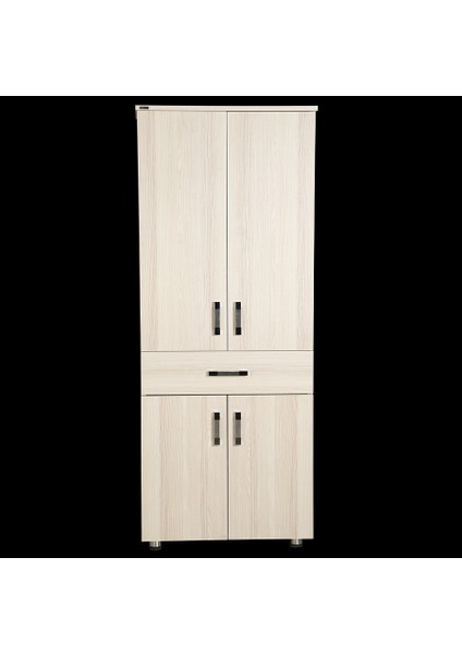 Çok Amaçlı Dolap 180 cm Hard Parlak Carden Suntalem 4raf 1çekmece Kutuda Sevk El Yapım