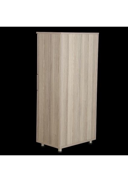 Çok Amaçlı Dolap 130 cm Hard Parlak Cordoba Suntalem 4raf 1çekmece Kutuda Sevk El Yapım
