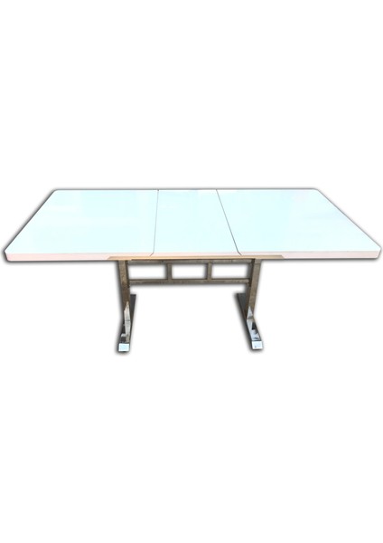 Masa Ayak Japon Model Metal Nikelaj 80*130 Dikdörtgen Kelebek Yan Açılır Temper Cam El Yapım modelleri