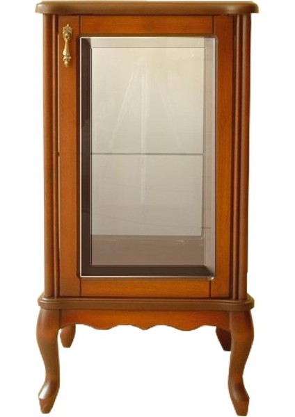 Gümüşlük Kare Model 78 cm Parlak Fındık Kayın Aslan Ayak 4taraf Cam Kutuda Sevk El Yapım