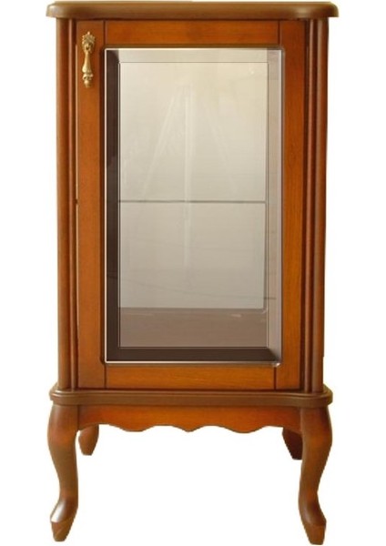 Gümüşlük Kare Model 78 cm Parlak Fındık Kayın Aslan Ayak 4taraf Cam Kutuda Sevk El Yapım