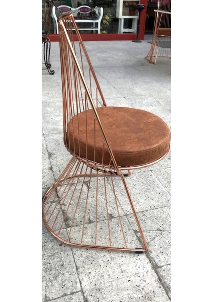 Sandalye ST TEL Model Metal ROSE kaplama Sepet ayak Babyface kumaş döşeme El yapı fırsatları