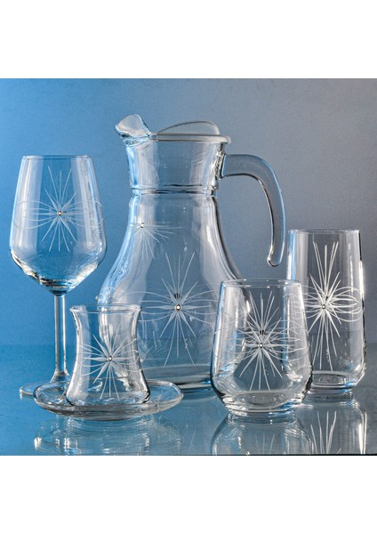 Kazaan 61 Parça 12 Kişilik Kesme Bardak Çeyiz Seti Mira Desenli fiyatları