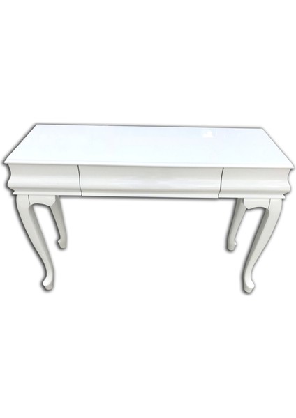 Dresuar Dik Bombe Model Kayın Torna Lükens Aslan Ayak Parlak Beyaz Lake Boya Çekmece El Yapım fırsatları