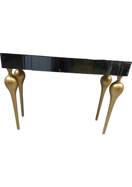 Dresuar Tombul Ayak Model Kayın Torna Mdf Tabla Parlak Gold Boya Ayaklar Füme Cam Kaplama El Yapımı fiyatları