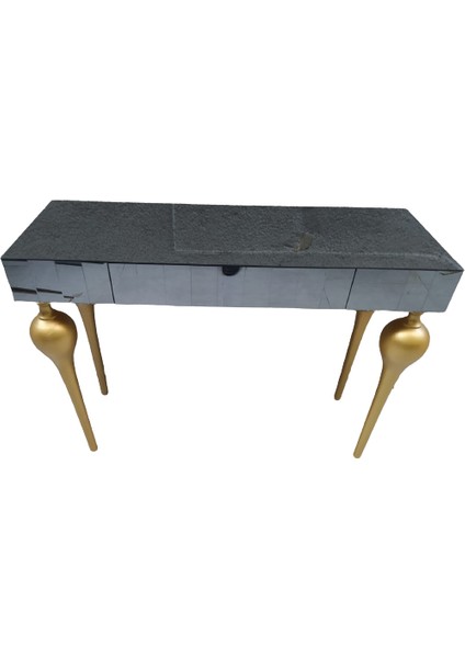 Dresuar Tombul Ayak Model Kayın Torna Mdf Tabla Parlak Gold Boya Ayaklar Füme Cam Kaplama El Yapımı modelleri