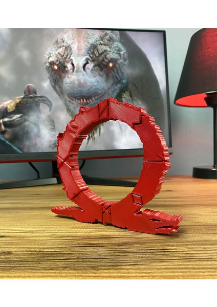 God Of War Omega Logo Figür - Çarpıcı Masa Aksesuarı