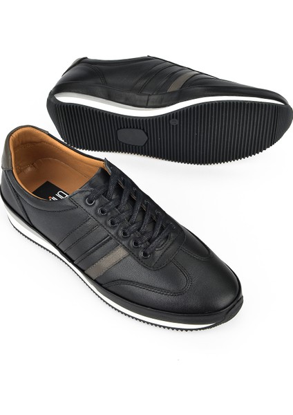 Erkek Deri Sneaker 1311002 060 Siyah fırsatları