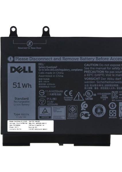 Dell Latitude 5400 N024L540014EMEA_W Batarya Pil