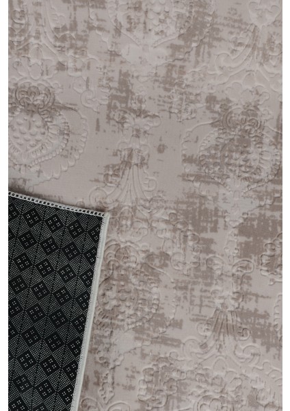 Kaymaz Tabanlı Kesme Rulo Kabartmalı Salon Koridor Mutfak Halı Yolluk Vzr Bej fiyatları