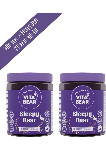 Vitabear Sleepy Bear Vitamin 60 Adet x 2