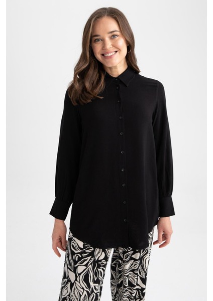 Regular Fit Uzun Kollu Gömlek Tunik Z3538AZ23SM