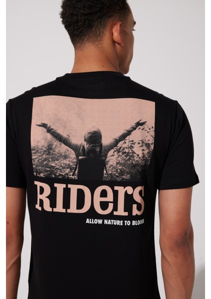 Riders By Lee Riders By Lee Loose Fit %100 Pamuk Bisiklet Yaka Mint Yeşili Tişört