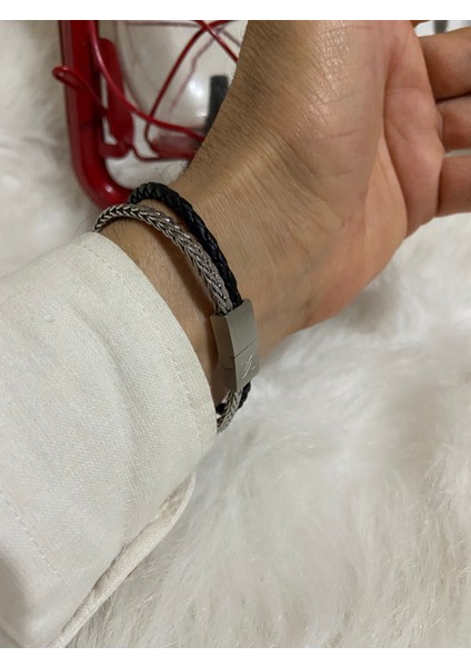 Erkek Deri Çelik Bileklik fırsatları