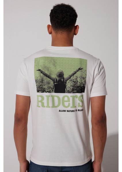 Riders By Lee Riders By Lee Loose Fit %100 Pamuk Bisiklet Yaka Mint Yeşili Tişört