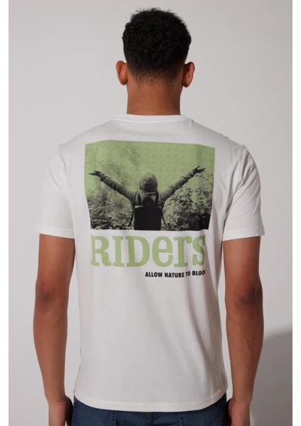 Riders By Lee Riders By Lee Loose Fit %100 Pamuk Bisiklet Yaka Mint Yeşili Tişört