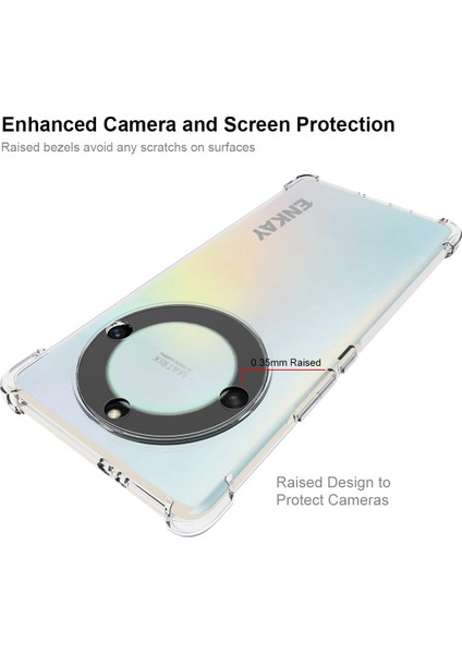Enkay Şapka Onur Prensi X40 5g / X9A 5g / Magic5 Lite 5g Damla Geçirmez Açık Telefon Kasası Kayma Önleme Karşıtı Kesme Kalınlaşmış Köşeler Tpu Kapağı (Yurt Dışından)