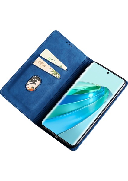 Onur Için X40 5g / X9A 5g / Magic5 Lite 5g Cilt Touch Telefon Kılıfı Tutucu Deri Deri Stand Önleme Anti (Yurt Dışından)