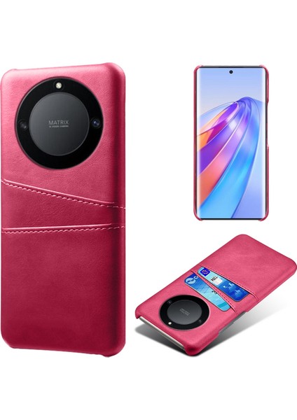 Onur Için X40 5g / X9A 5g / Magic5 Lite 5g Pu Deri Kaplamalı Sert Pc Hybrid Telefon Kılıfı Şok Geçirmez Anti-Çizgiye Dönem Çift Kart Yuvaları Kapak (Yurt Dışından)