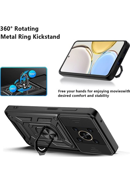 Onur Için X9 4g / 5g Etkiye Dayanıklı Cep Telefonu Kickstand Pc + Tpu Hibrid Kapak Slayt Kamera Koruma Telefon Kılıfı (Yurt Dışından) indirimleri