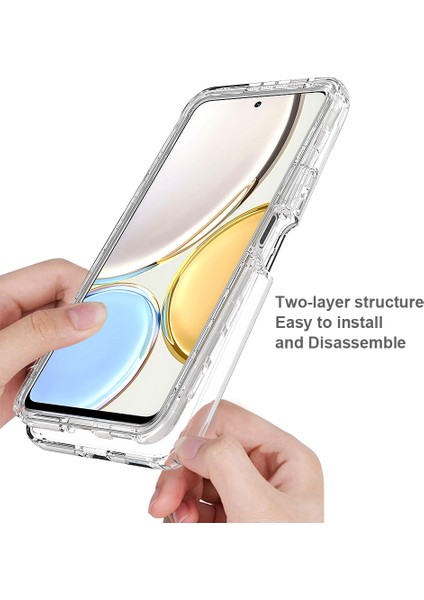 Honor Magic 4 Lite 4 Lite 5g / X9 5g / X9 4g Şeffaf Tpu + Pc Telefon Koruyucu Vaka Şık Gradyan Anti-Çizelge Kapağı (Yurt Dışından) modelleri