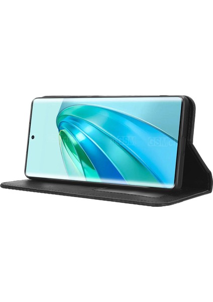 Onur Için X9A 5g / X40 5g / Magic5 Lite 5g Vintage Pu Deri Cüzdan Stand Telefon Kılıfı Manyetik Toka Kapağı (Yurt Dışından)