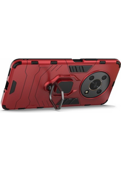 Çok Fonksiyonlu Yüzük Kickstand Anti-Cratch Sert Pc Yumuşak Tpu Şok Emici Telefon Kasası Onur X30 / X9 5g / Magic 4 Lite 5g (Yurt Dışından) modelleri