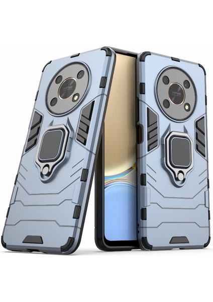 Çok Fonksiyonlu Yüzük Kickstand Anti-Cratch Sert Pc Yumuşak Tpu Şok Emici Telefon Kasası Onur X30 / X9 5g / Magic 4 Lite 5g (Yurt Dışından)