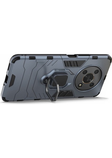 Çok Fonksiyonlu Yüzük Kickstand Anti-Cratch Sert Pc Yumuşak Tpu Şok Emici Telefon Kasası Onur X30 / X9 5g / Magic 4 Lite 5g (Yurt Dışından) modelleri