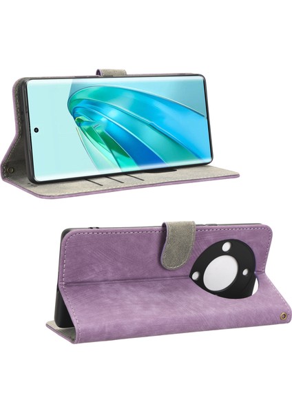 Onur Için X9A 5g / X40 5g / Magic5 Lite 5g Telefon Kapağı Rfıd Engelleme Deri Cüzdan Stand Kılıfı Kayış (Yurt Dışından)