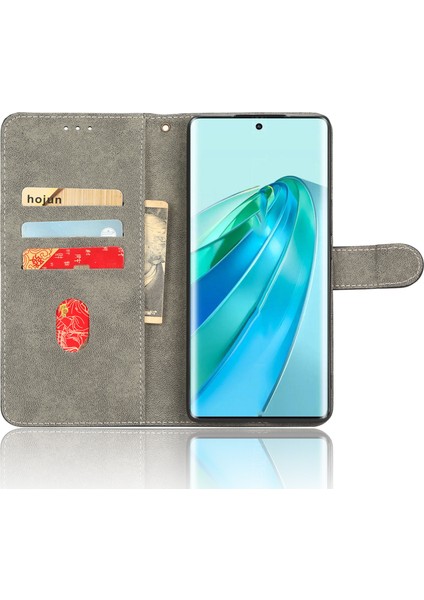 Onur Için X9A 5g / X40 5g / Magic5 Lite 5g Telefon Kapağı Rfıd Engelleme Deri Cüzdan Stand Kılıfı Kayış (Yurt Dışından)
