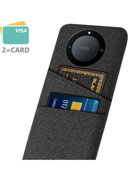 Onur Için X40 5g / X9A 5g / Magic5 Lite 5g Bez Doku Slip Anti-Slip Şok Geçirmez Kılıf Çift Kart Yuvaları Tasarım Sabit Pc Koruyucu Kabuk Telefon Kapağı (Yurt Dışından) modelleri