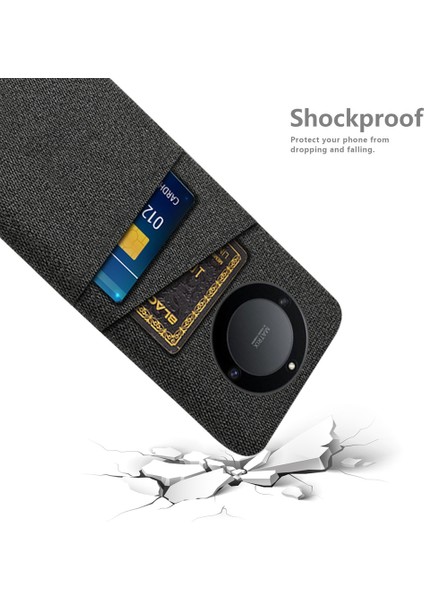 Onur Için X40 5g / X9A 5g / Magic5 Lite 5g Bez Doku Slip Anti-Slip Şok Geçirmez Kılıf Çift Kart Yuvaları Tasarım Sabit Pc Koruyucu Kabuk Telefon Kapağı (Yurt Dışından) fırsatları