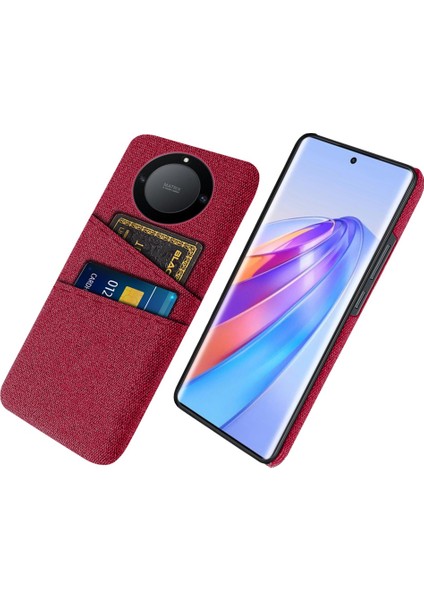 Onur Için X40 5g / X9A 5g / Magic5 Lite 5g Bez Doku Slip Anti-Slip Şok Geçirmez Kılıf Çift Kart Yuvaları Tasarım Sabit Pc Koruyucu Kabuk Telefon Kapağı (Yurt Dışından)