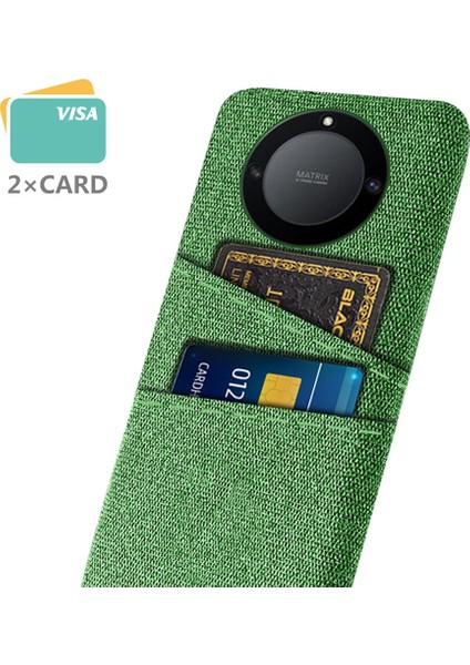 Onur Için X40 5g / X9A 5g / Magic5 Lite 5g Bez Doku Slip Anti-Slip Şok Geçirmez Kılıf Çift Kart Yuvaları Tasarım Sabit Pc Koruyucu Kabuk Telefon Kapağı (Yurt Dışından) modelleri