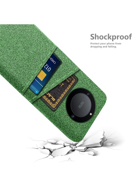 Onur Için X40 5g / X9A 5g / Magic5 Lite 5g Bez Doku Slip Anti-Slip Şok Geçirmez Kılıf Çift Kart Yuvaları Tasarım Sabit Pc Koruyucu Kabuk Telefon Kapağı (Yurt Dışından) fırsatları