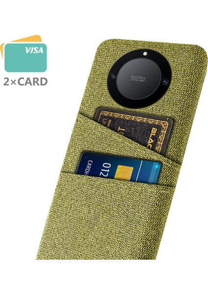 Onur Için X40 5g / X9A 5g / Magic5 Lite 5g Bez Doku Slip Anti-Slip Şok Geçirmez Kılıf Çift Kart Yuvaları Tasarım Sabit Pc Koruyucu Kabuk Telefon Kapağı (Yurt Dışından) modelleri